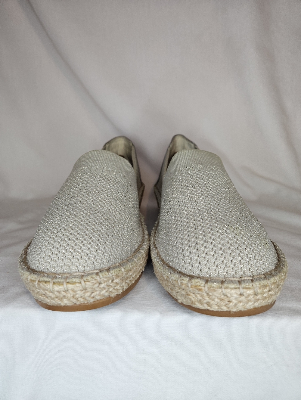 Cole Haan Cloud Feel Stretch Knit Espadrille Hawthorn Gold NWT Foam Comfy Slipon - Picture 3 of 14